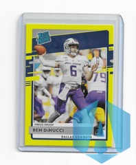 2020 Donruss Rated Rookie Press Proof Yellow Ben DiNucci #350 RC Cowboys